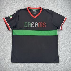 Street Dreams Soccer Jersey Black XXL Mexico Mens Flag Colors Graphic